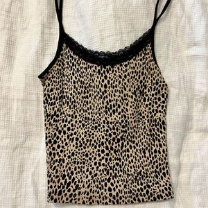 Brandy Melville cheetah print tank top